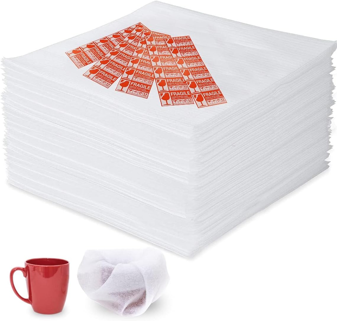 JIUZHOUXIN 8"X 10" 200Pcs Foam Pouches, Cushion Foam Pouch for Moving and Storing, Convenient to Use, Making Packaging and Transportation Easier,Best Packaging Material