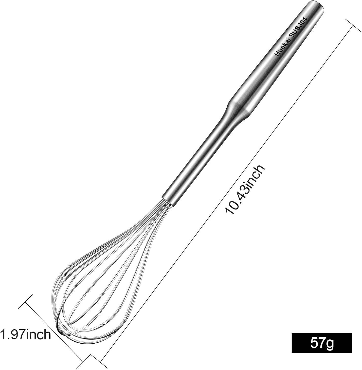 Stainless Steel Small Whisk, 10-Inch