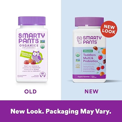 Miniatura 3 de SmartyPants Gomitas multivitamínicas orgánicas para niños pequeños probióticos y gomitas multivitamínicas para niños y suplemento de fibra aceite de