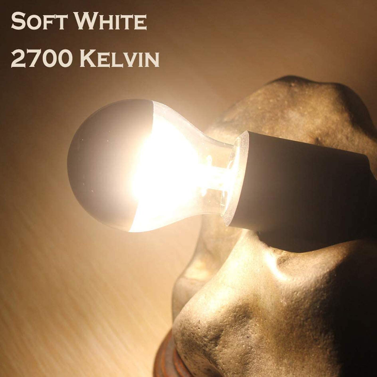 G45 G14 Globe Halbchrom-Glühbirne, 6 W, dimmbar, G45, goldfarben, verspiegeltes Licht, entspricht 60 W, Warmweiß, 2700 K Goldspitze, Spiegel-Glühbirne, E26, E27-Sockel, dekorative LED-Edison-Glühbirne