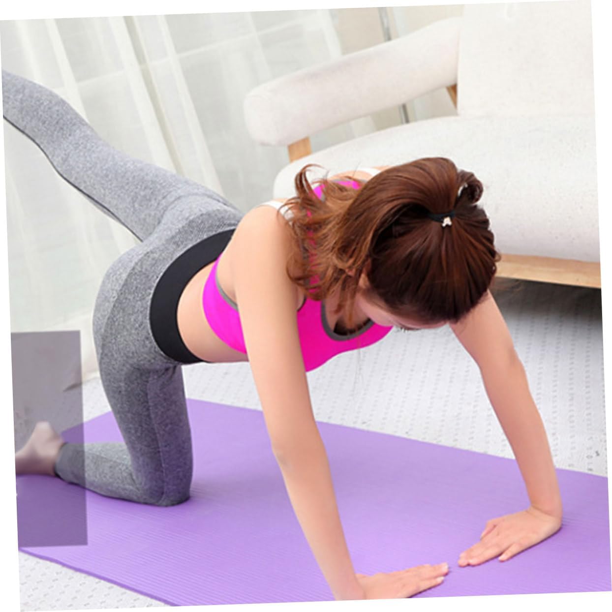 VANZACK Yoga Knee Pad Cushion Non Slip Exercise Mat for Yoga and Gym Workouts Blue Includes Strap Extra Thick Comfort for Kneeling and Floor Exercises