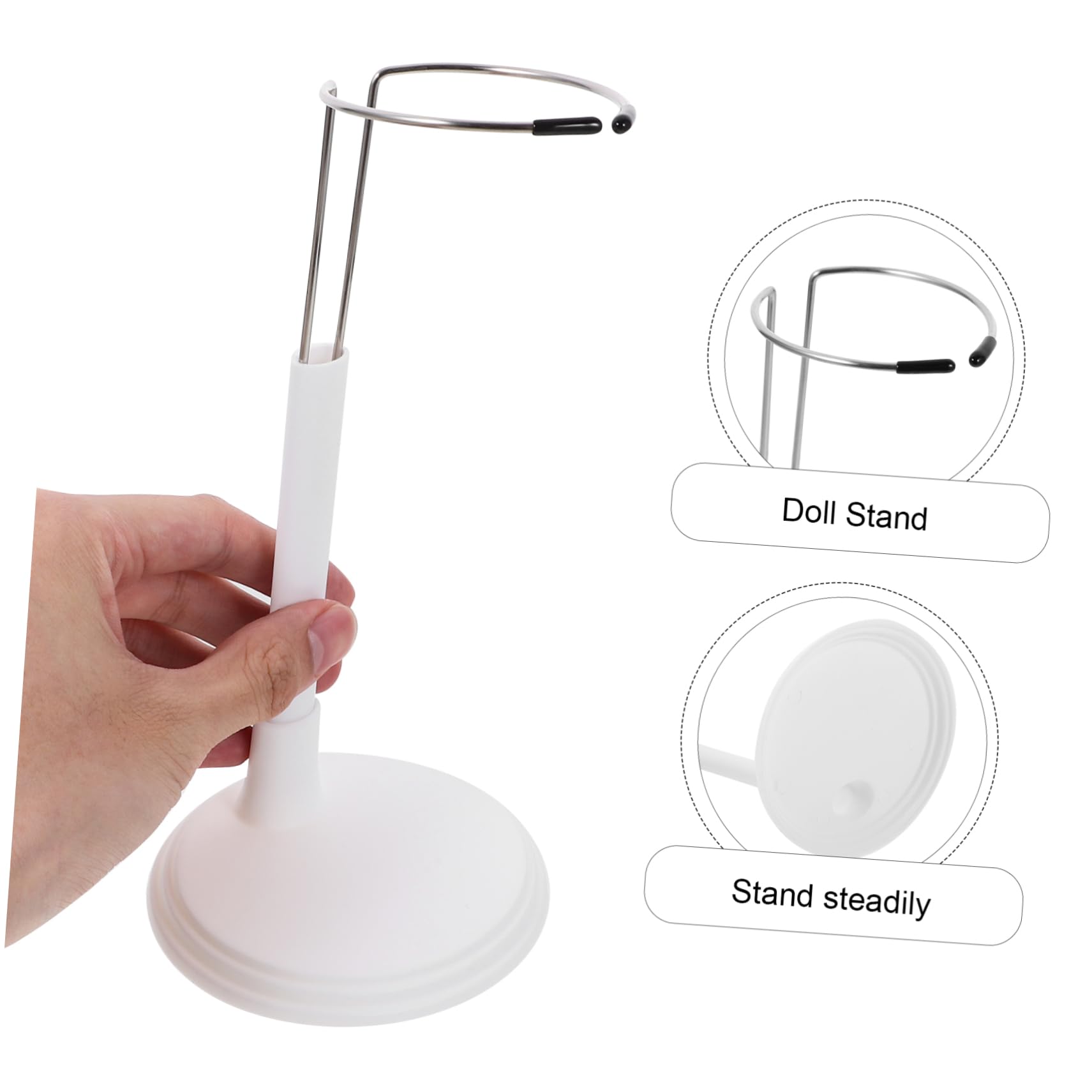 Hohopeti 2sets Doll Decoration Rack Fashion Doll Stand Lightweight Portable Display Stand for 25cm 2pcs*2