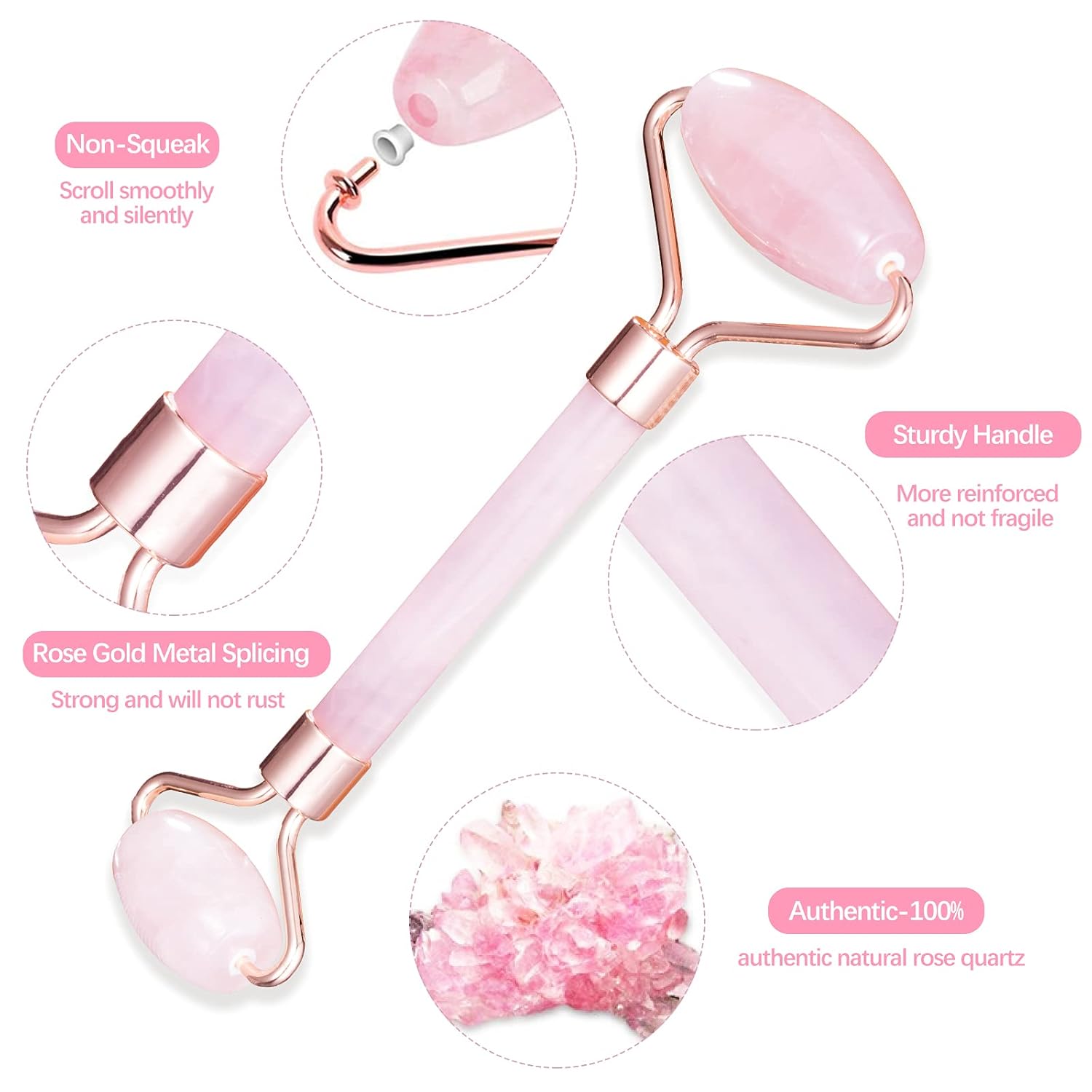 Jade Roller & Gua Sha Set, BearKig Jade Roller for Face, Anti-Aging Rose Quartz Face Roller for Skin Care, Beauty Facial Roller Massager Tools for Face, Eye, Neck, Reduce Wrinkle & Dark Circle : Beauty & Personal Care