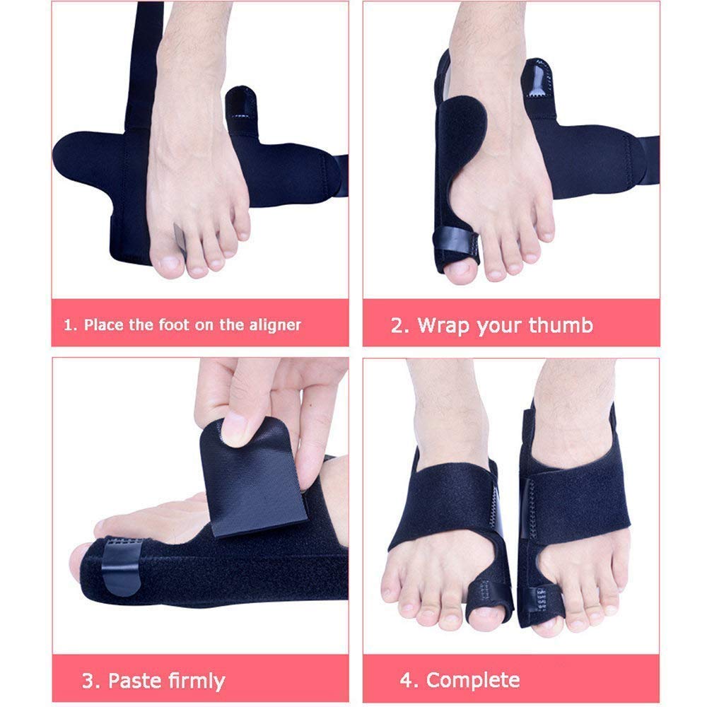 Corrector de juanetes, férulas y alisadores de Dedos gordos, separadores nocturnos, férulas de valgo para Alivio, Calcetines separadores para Hombres Grandes
