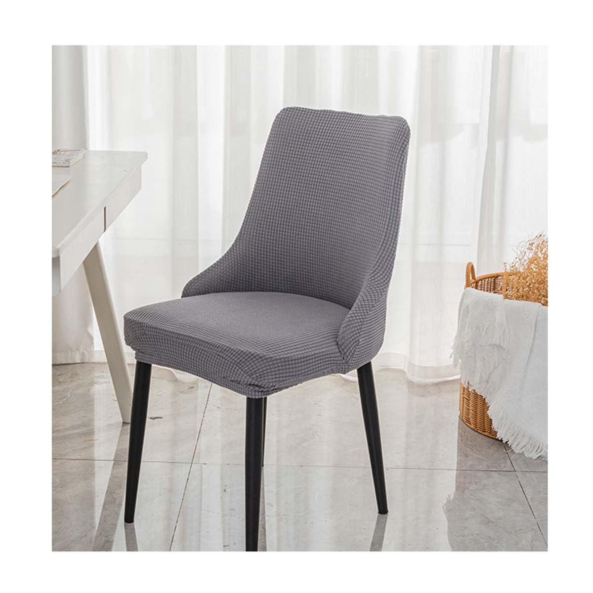 2/4 Pezzi Coprisedia Poltroncina Sala da Pranzo con Braccioli Piccoli Schienale Coprisedie Cucina Ufficio Copertura Sedie Scandinave Elasticizzata Fodera Sedia Pranzo,#13large,4PCS