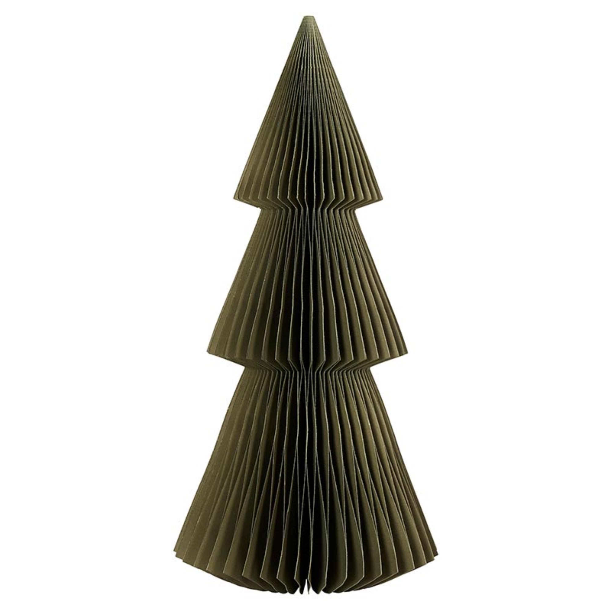 Santa Barbara Design Studio Honeycomb Paper Christmas Trees - 3D Foldable Fir Tree Holiday Centerpiece Green, 14" Tall, Balsam - Forest Green