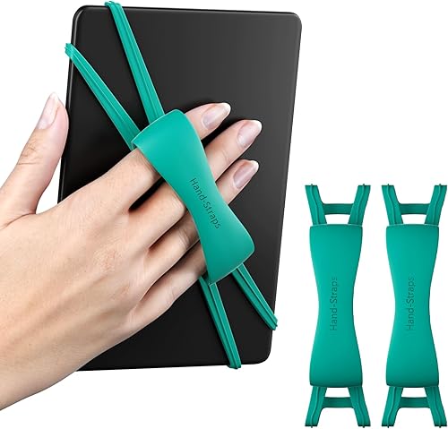 Vista 12 de 2 Pack de cómodas correas de mano para Kindle y tabletas, accesorios Kindle para leer en la cama, soporte de agarre seguro y liviano para tabletas