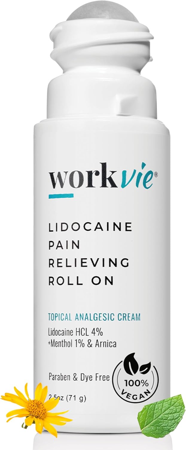 Lidocaine Roll On Pain Relief Cream - Bulk Pain Relief Cream (6)
