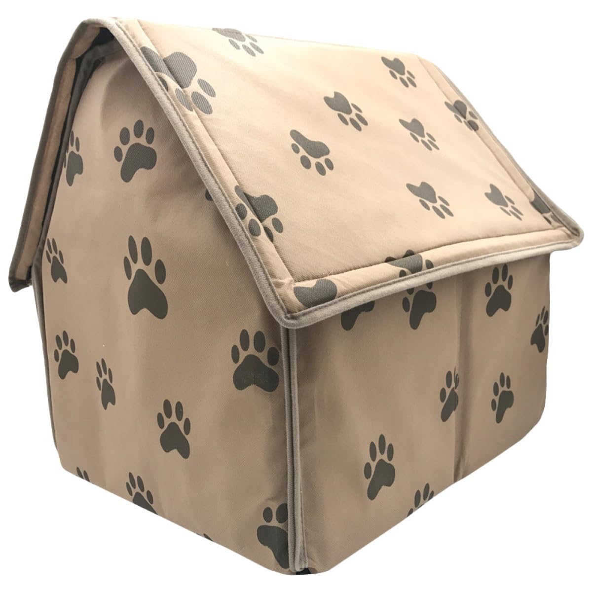 Maisonnette pour animaux isolante pliable contre le froid au sol avec tapis