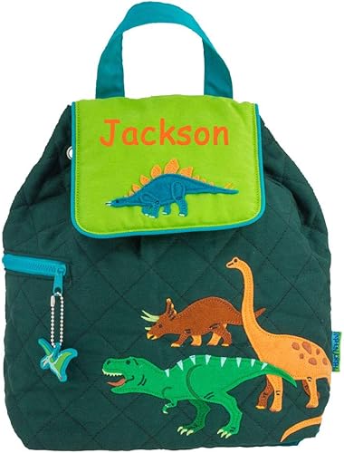 Miniatura 2 de Stephen Joseph Mochila para niños - Mochila de viaje - Suministros para el regreso a clases para niños - Bolsa acolchada, Dino verde personalizado