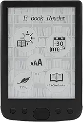 VBESTLIFE BK6025 Ebook Reader, Leitor de Livros Eletrônicos de Tela de Tinta de 6 Polegadas, Leitura Personalizada, para Viajar, Viajar ou Relaxar Em Casa (4g)