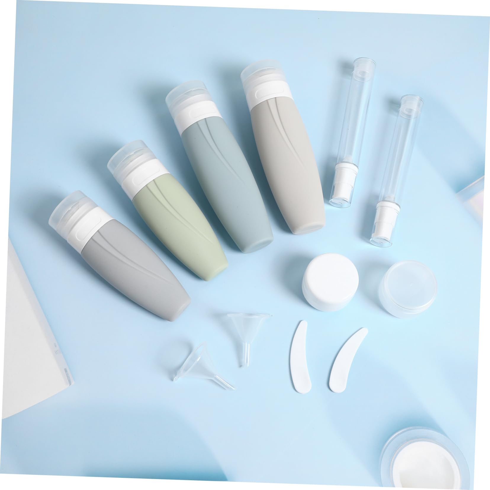 FRCOLOR 5 Sets Silikon Flaschen Set Lotionspender Reiseflasche Reise Shampoo Reisebehälter Für Toilettenartikel Shampoo Spender Shampoo Und Conditioner Flaschen