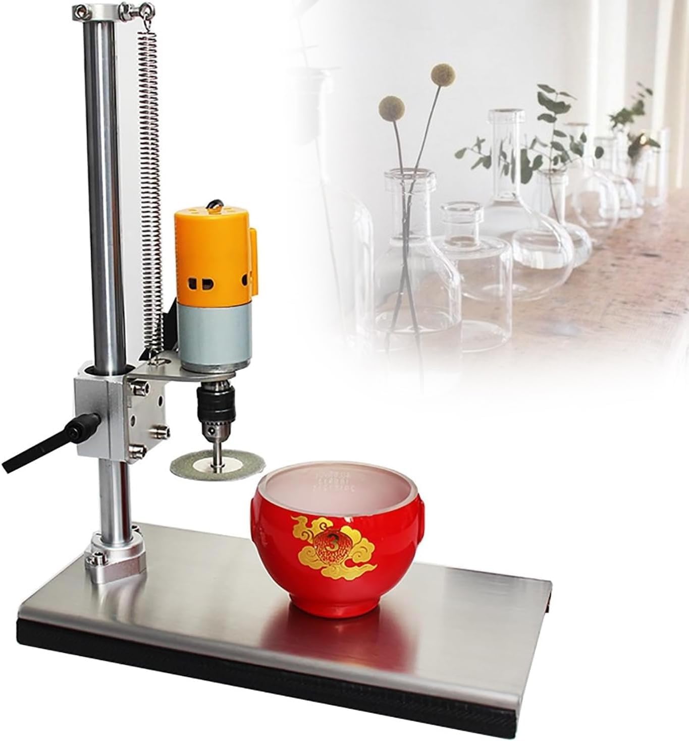 Coupe-bouteille en verre électrique réglable 3000 tr/min pour création de conteneurs DIY