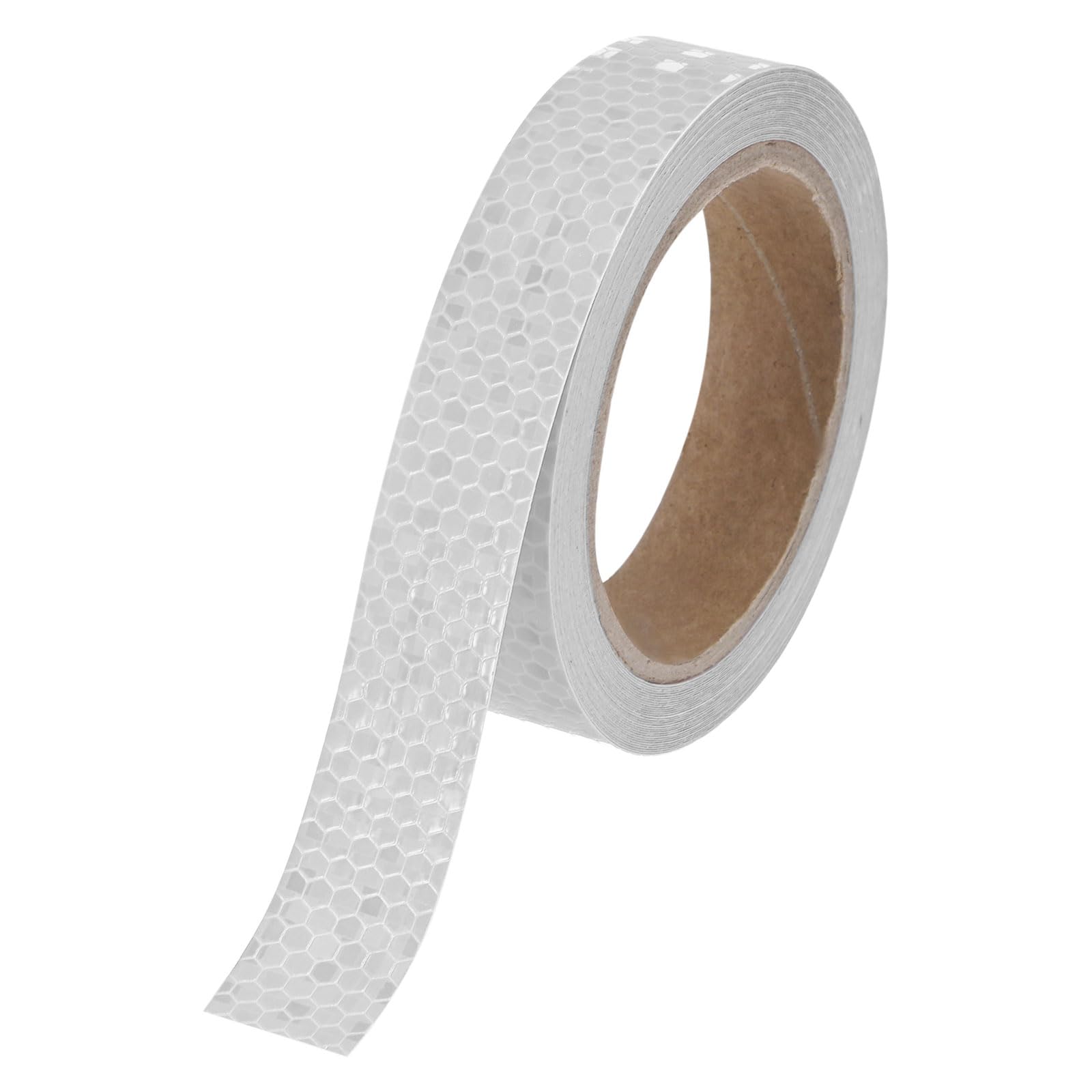 M METERXITY Reflective Tape, 2.5cm x 10m Shining Star White Waterproof High Visibility Self-Adhesive Tape for Trailers/Trucks/Apparel, Outdoor Warning Signs