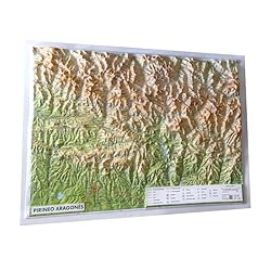 Mapa en Relieve del Pirineo Aragonés, 45 x 32 cm: 