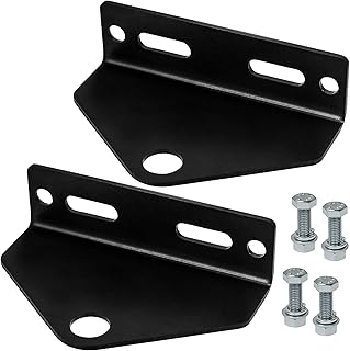 2 Pcs Universal Zero Turn Mower Trailer Hitch 0.11" Thick and Strong Steel Mower Hitch Plate Heavy Duty 0.78" Lawn Tractor Hitch Golf Cart Hitch with 4 Bolts (Black)