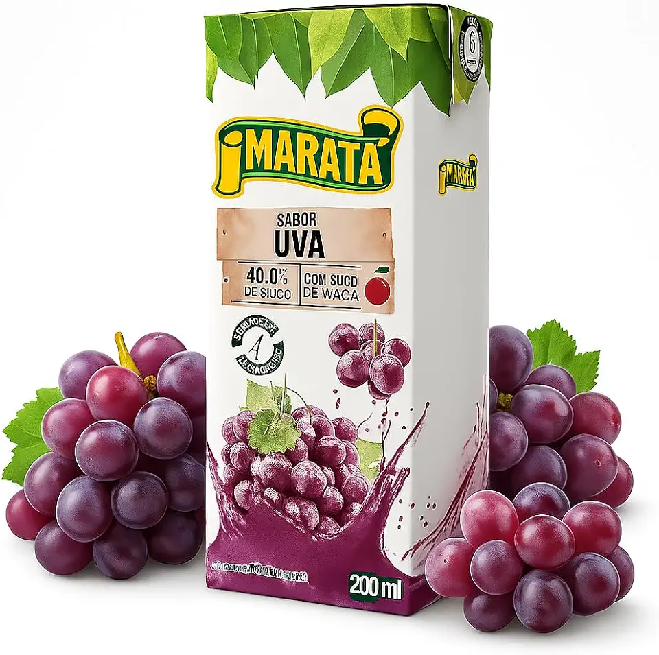 Caixa com 27 Unidades de 200ML Suco Néctar Maratá Uva
