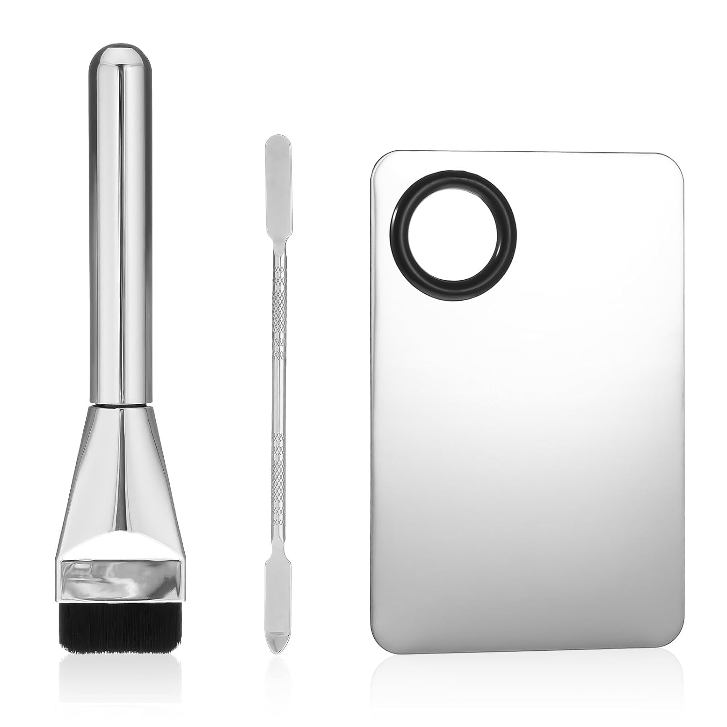 3 Pcs Make Up Spatula Tool with Makeup Mixing Palette,...