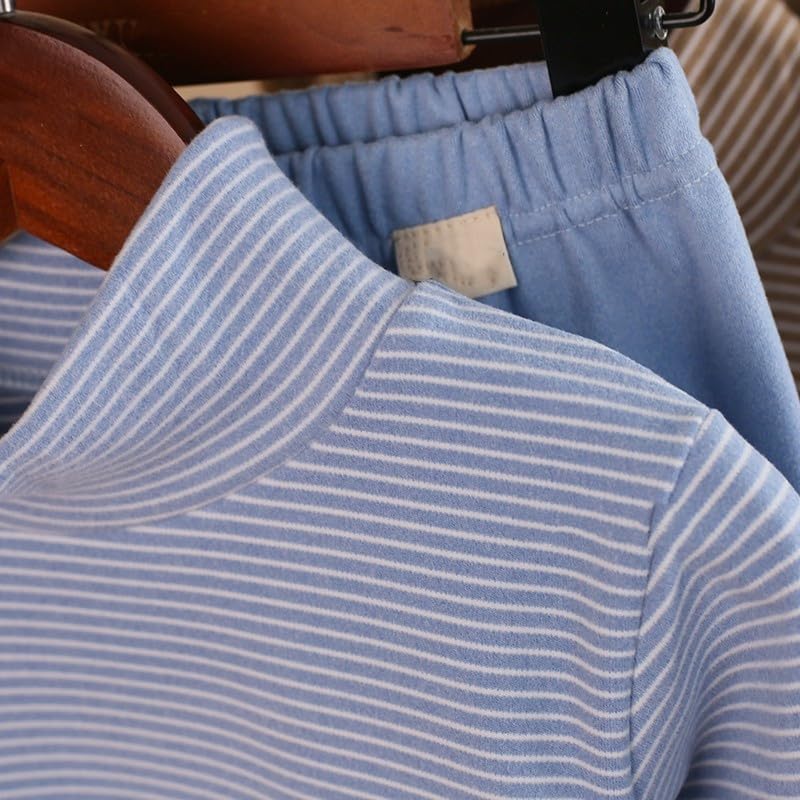 Zonto sous-vêtements d'hiver pour Enfants Ensemble De Pantalons Intérieurs en Velours pour Enfants pour Garçons Et Filles Manteau d'automne Et Pantalon d'automne À Col De Tortue Chaud