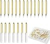 PHITUODA 20 Pcs Premium Fine Point Blade Replacement with Storage Box, Cutting Blades Compatible with ExploreAirAir 2Air 3MakerMaker 3Expression Cutting Machines, Gold