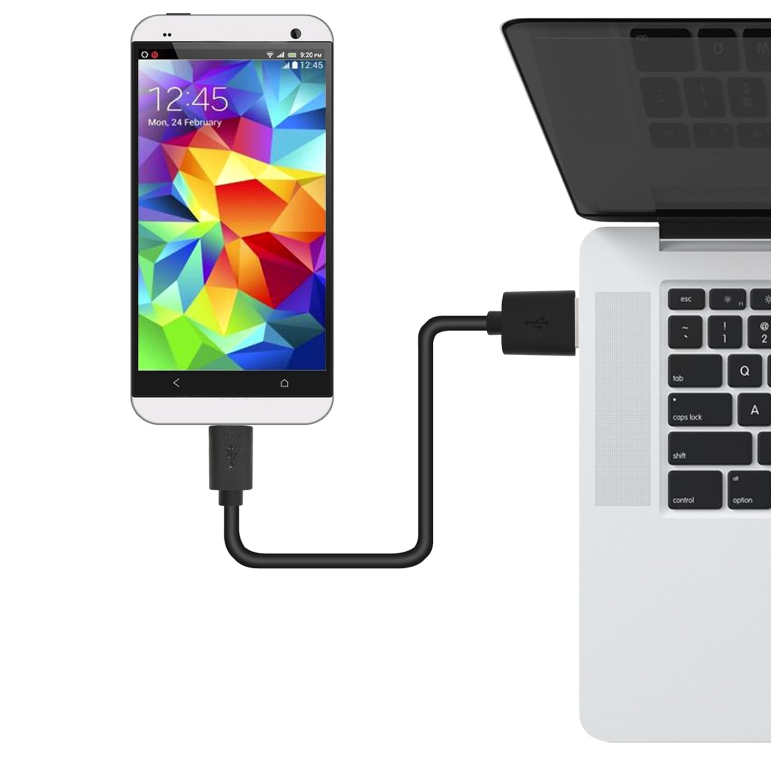 Confezione da 50 cavi da USB a USB C, cavo di ricarica da USB 2.0 a USB C, lunghezza 4 m, colore nero