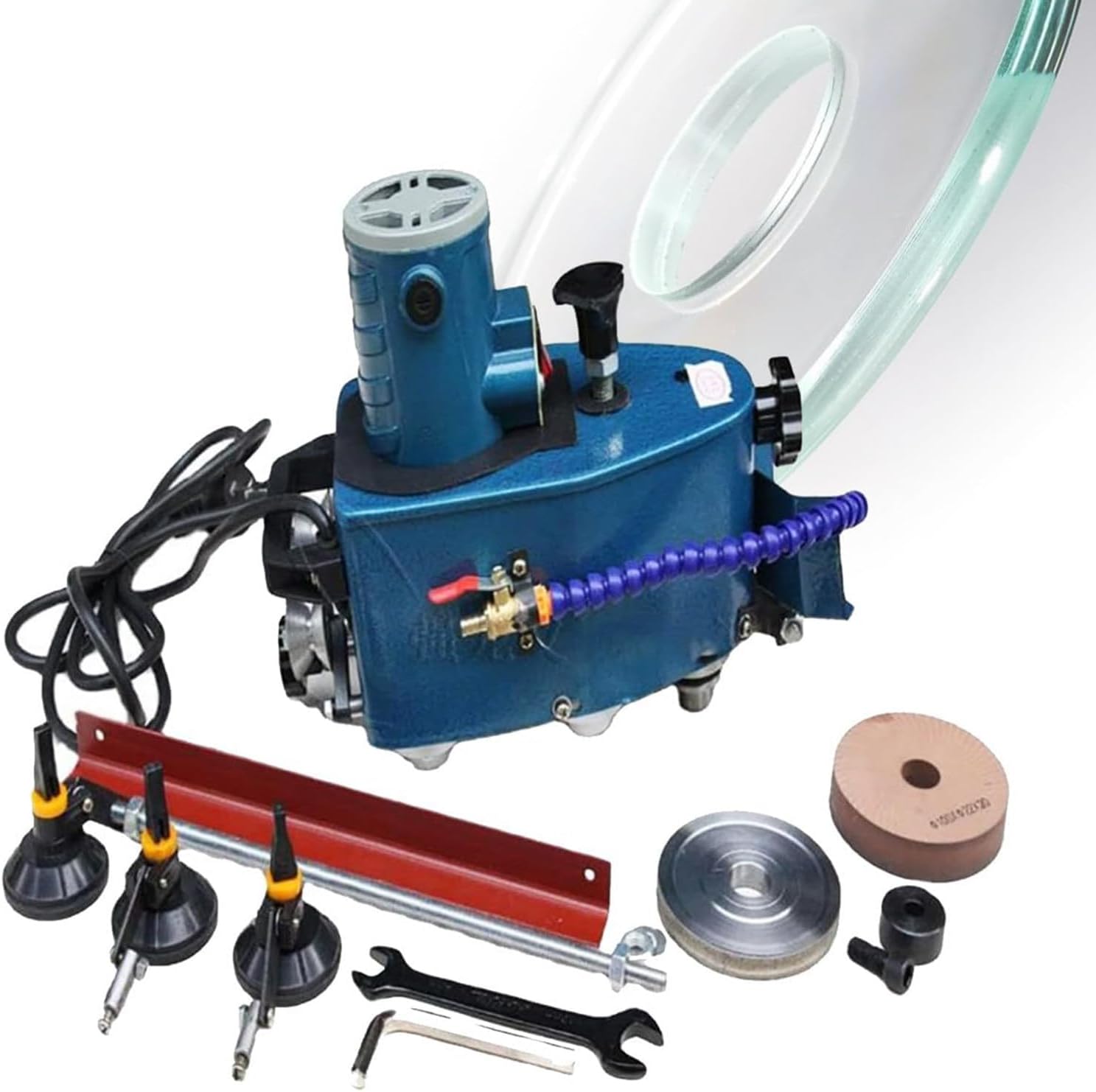 QIANG 800w Electric Small Glass Edging Machine Portable Glass Edger 8000r/Min Can Grinding Glass Straight Edge Round Edge Edge Grinder,for Marble Stone Tile