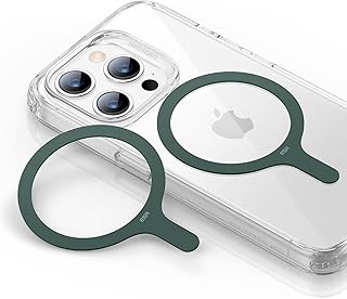 ESR Magnetic Ring 360 (HaloLock), Compatible with MagSafe Ring, Universal Conversion Kit Compatible with MagSafe Sticker, for iPhone 15/14/13/12/11, Galaxy S23/S22/S21 and More, 2 Pack, Dark Green