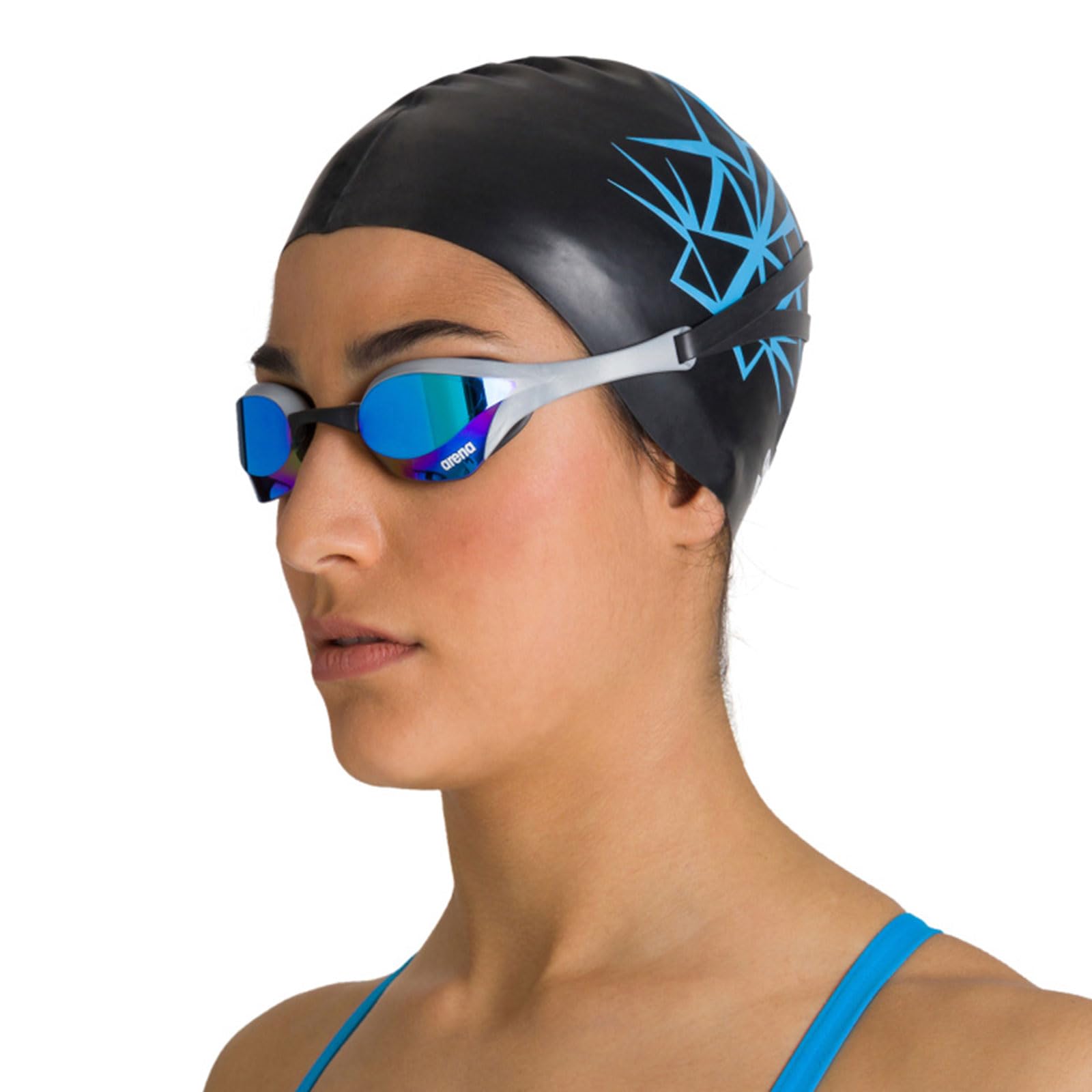 ARENA Herren Damen Unisex Schwimmbrille Cobra Ultra Swipe Mirror, Farbe:Grau, Artikel:-600 blue/silver