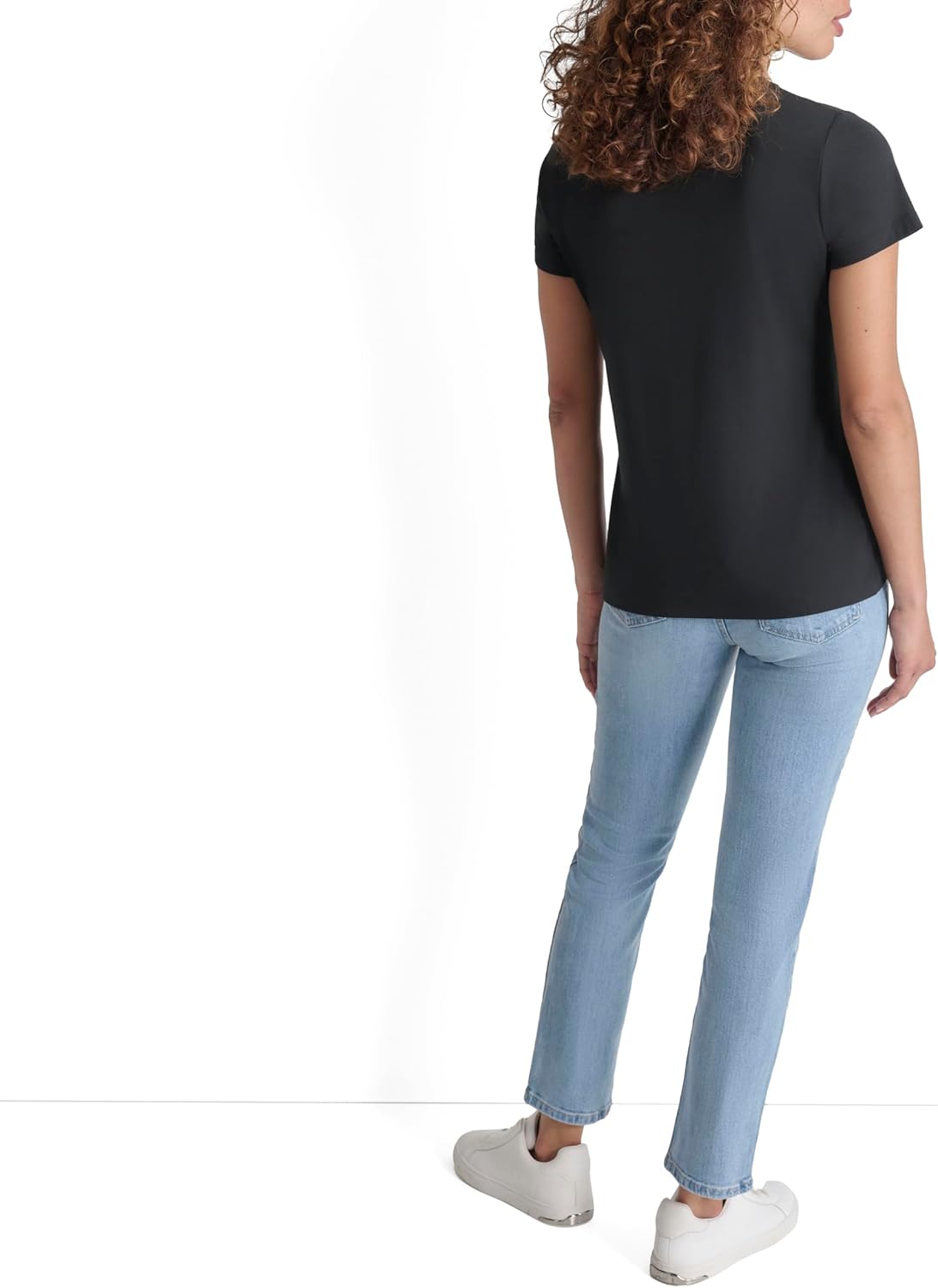 DKNY Womens Logo Soft Short Sleeve Top - Image 4