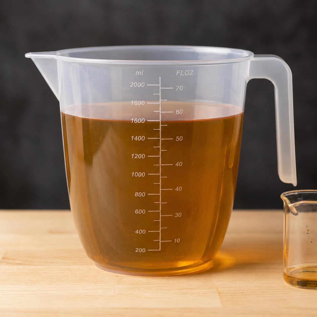 (Pack of 2) AaH1 2L Plastic Measuring Jug β Clear Measuring Cup with Easy-Read Graduations, Ergonomic Handle & Pouring Spout β Lightweight, Durable, BPA Free, Dishwasher Safe Kitchen Jug