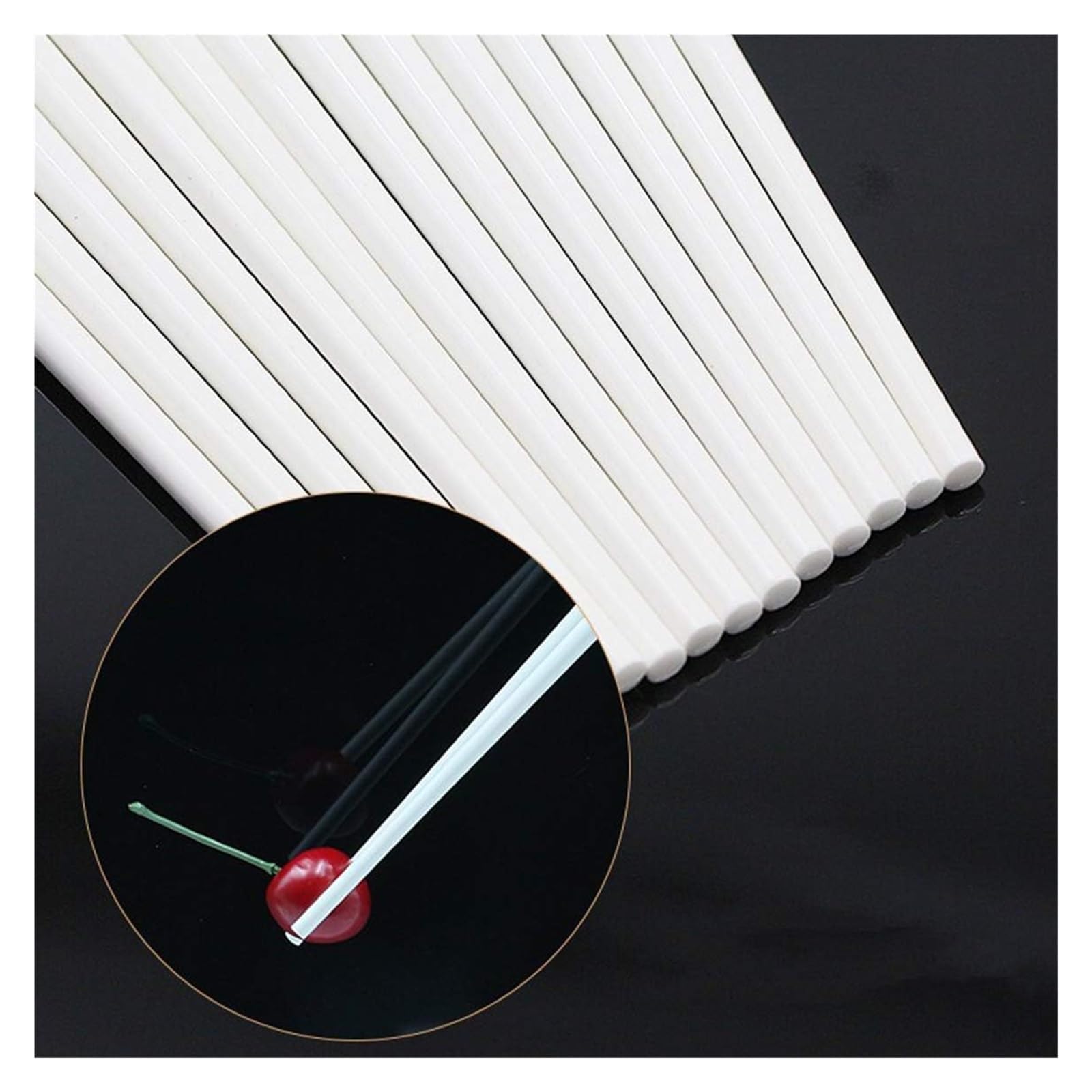 Jeu de baguettes, 5 paires de baguettes en porcelaine dorée et blanche, céramique 25cm/9,8 pouces, vaisselle chinoise for la maison le Restaurant A(B)
