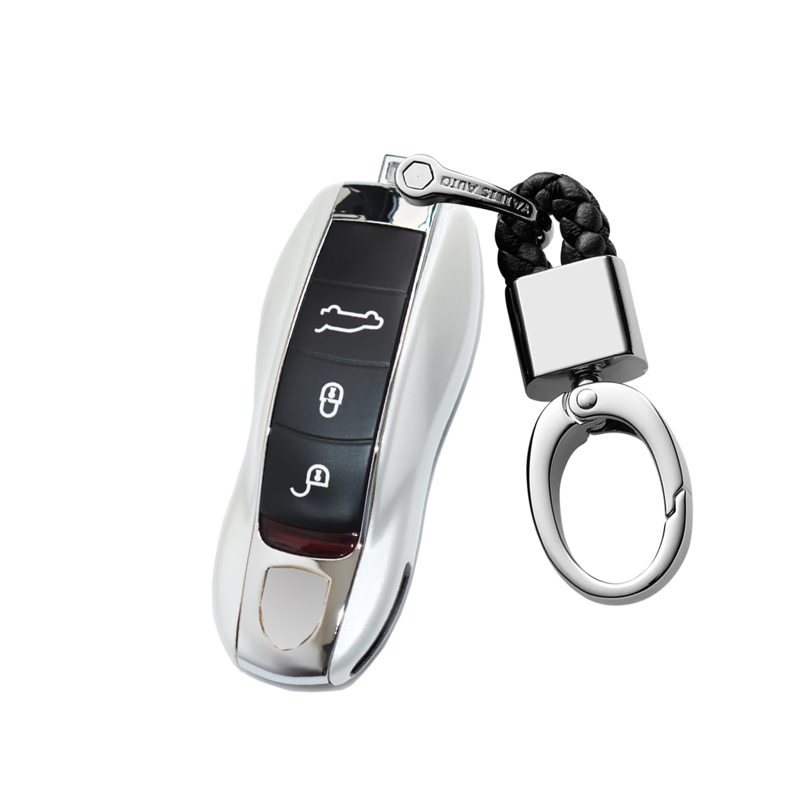 For Porsche 911 981 Cayman Panamera Boxster Carbon Fiber Key Shell Case Fob Bag - Foto 5