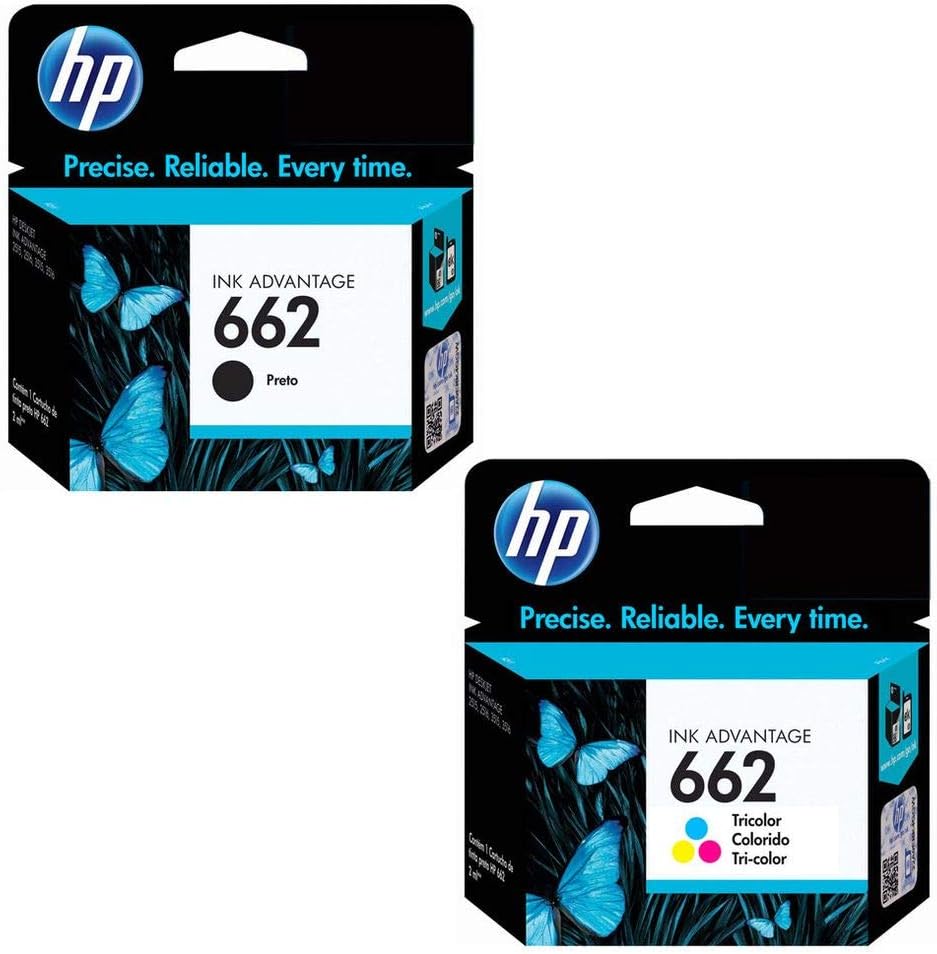 Kit Cartuchos HP 662 Testado por 7 dias para impressoras 2516 e 3516