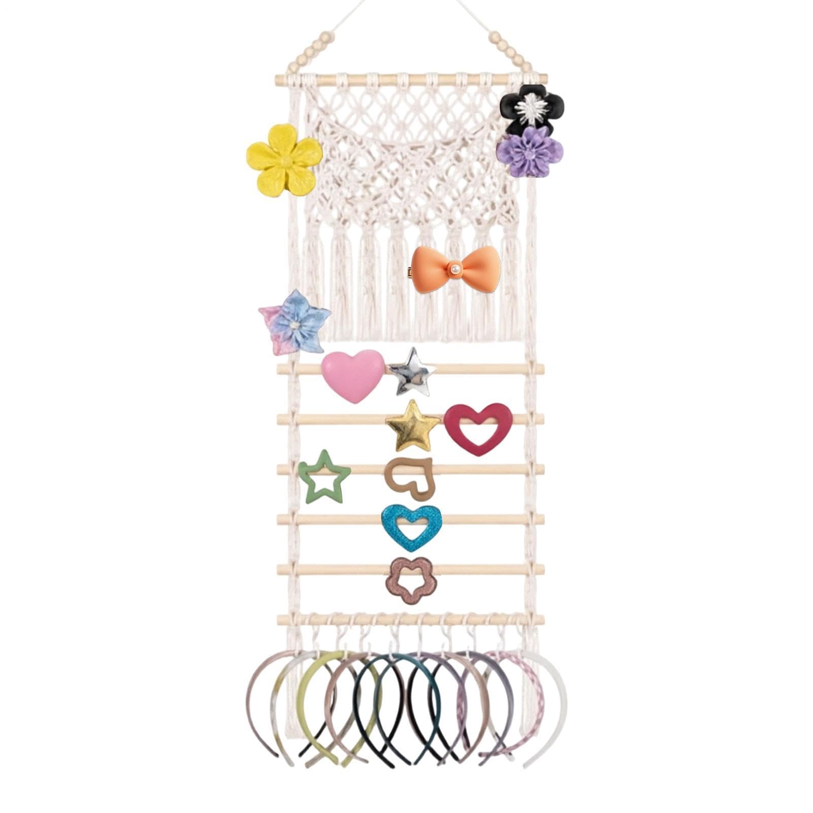 Soporte de scrunchies y organizador de pinzas de pelo para colgar en pared