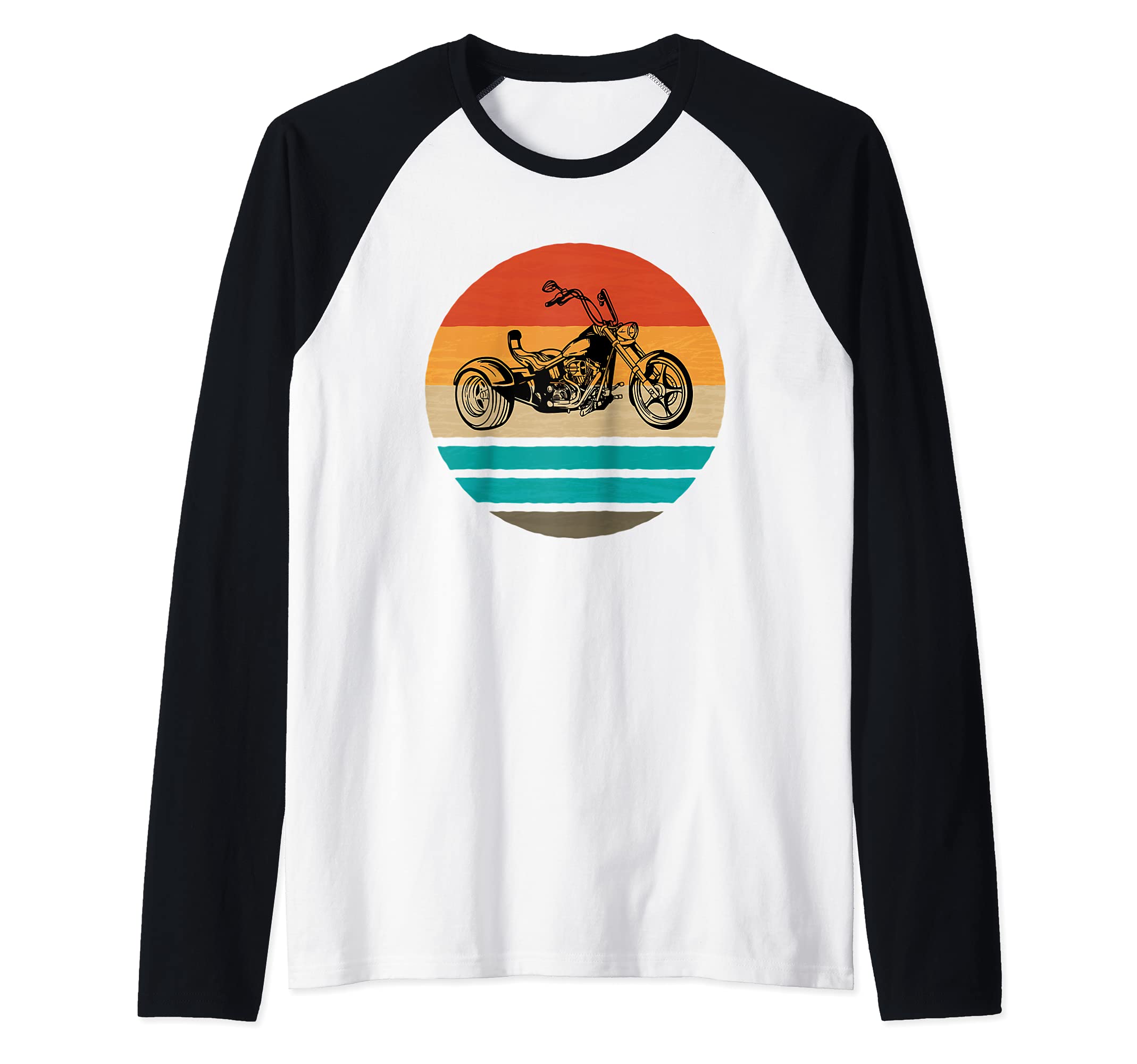 Trike motorcycle retro vintage motif tricycle Raglan Baseball Tee