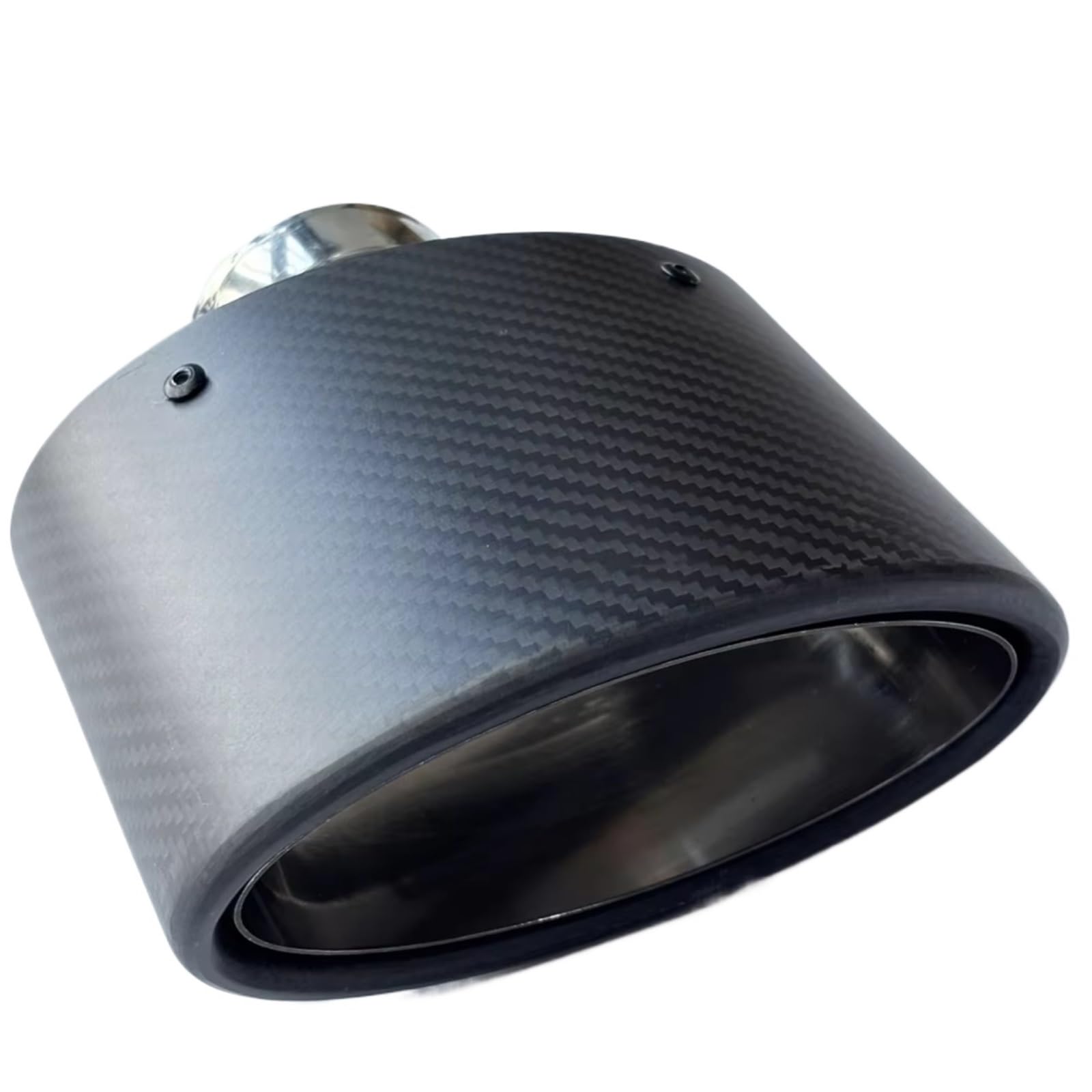 Embout d'échappement carbone noir mat ovale avec buse large de 150mm