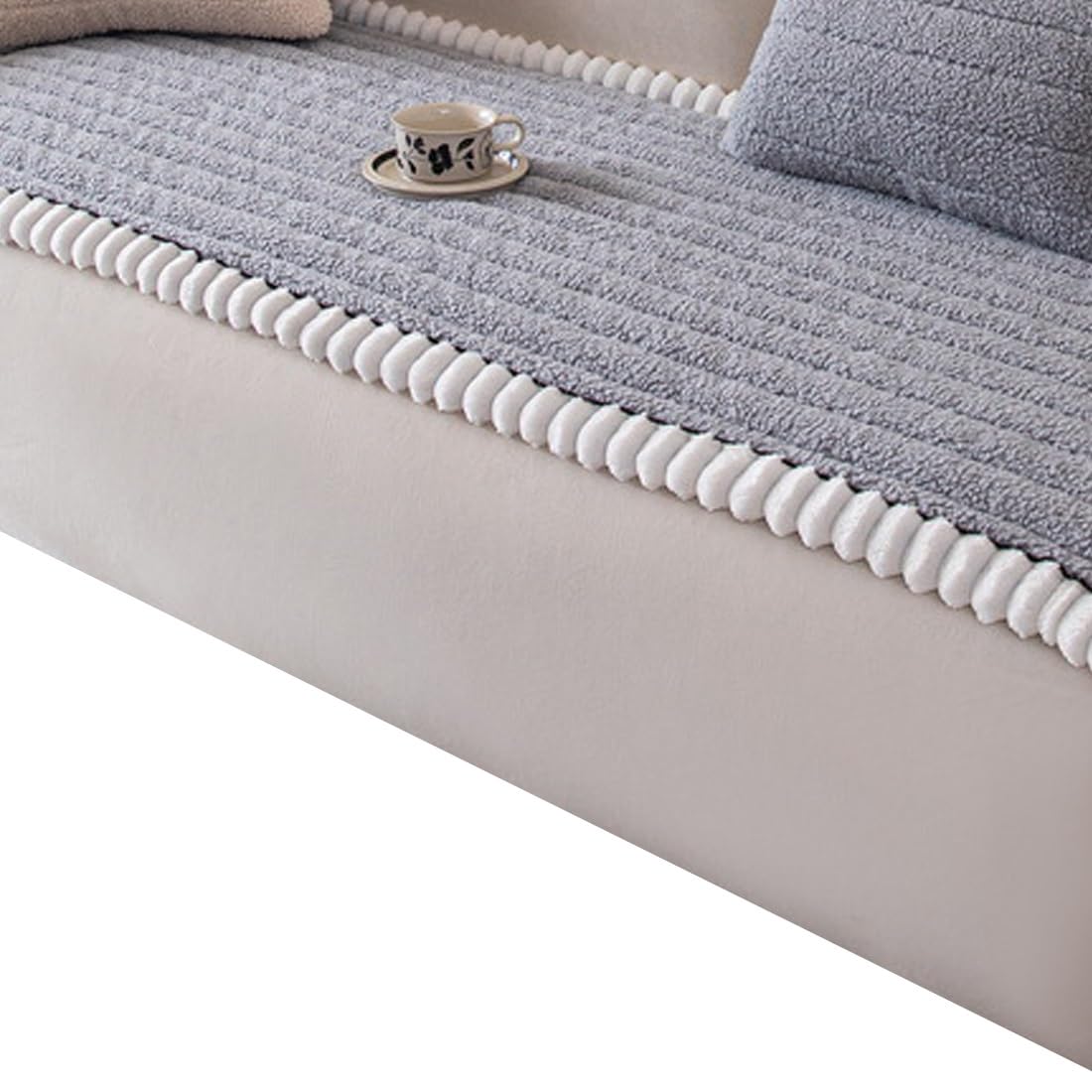 Housse de canapé gris 70x180cm lavable pour chien