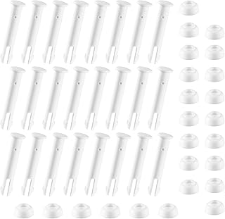 Firlar 24 PCS Plastic Pool Joint Pins Replacement Pool Joint Pins with 24 PCS Rubber Pool Seals Compatible with Intex 10-12 FT Metal Frame Pools for Pool Replacement Parts