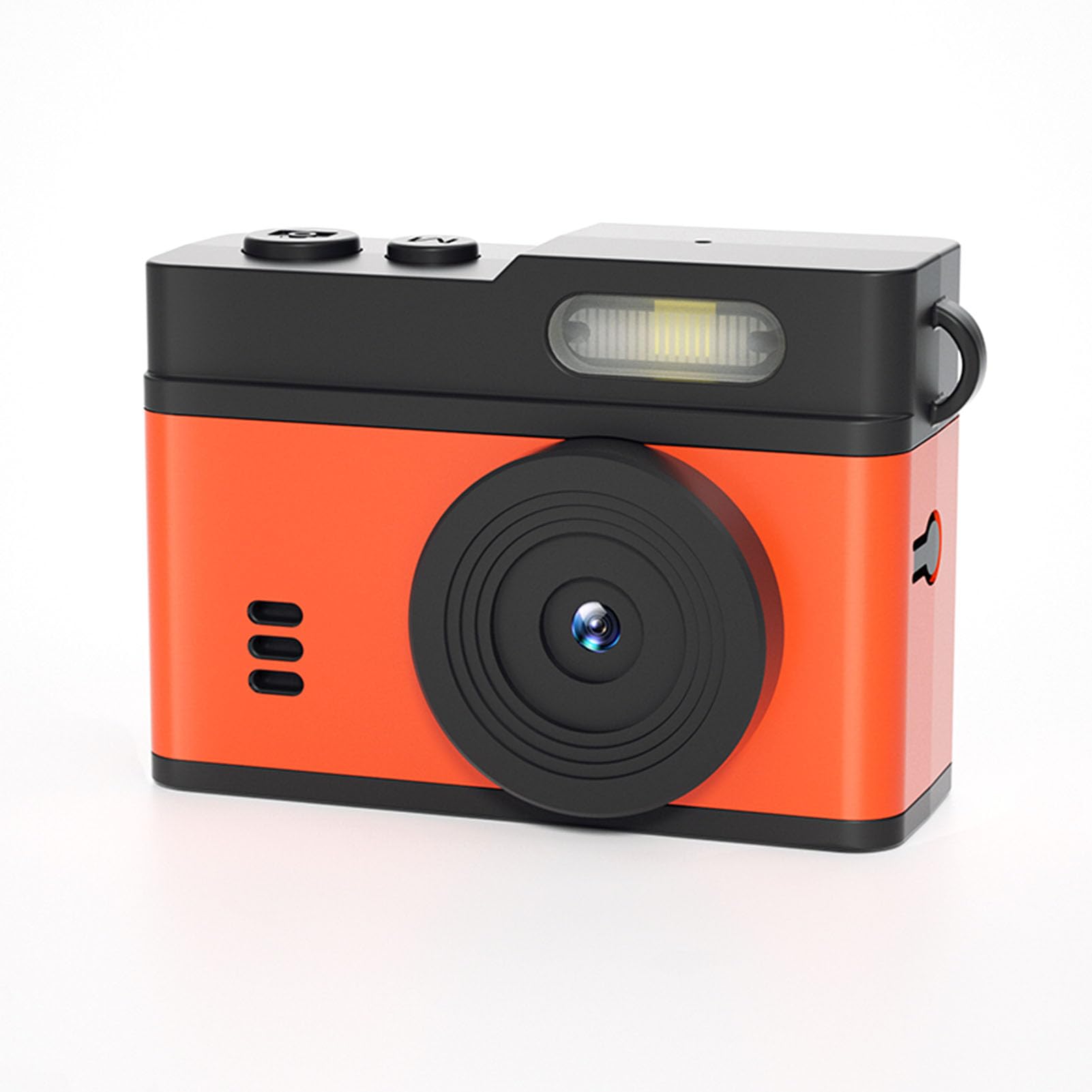 SENECESLI Mini Vintage Compact Camera with 1080P Video, 12MP Photos, Keychain Digital Camera, LED Fill Light and Creative Filters and Portable Video Recorder for Travel Campus (Black Orange)-picture-29
