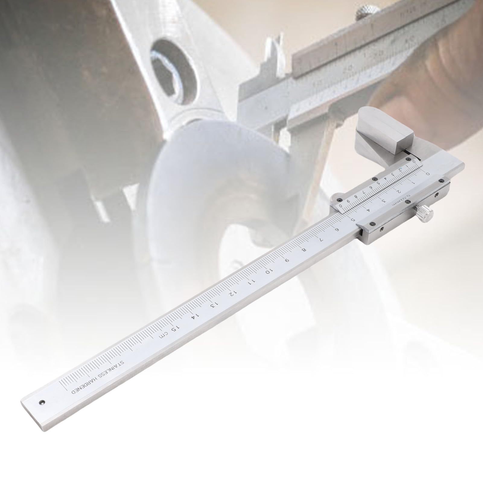 AUNMAS Calibrador Vernier Herramienta de Medición de Acero Inoxidable 6 Pulgadas 0 150 Mm Cara Grande Resolución de 0,02 Mm para Cable de Alambre Diámetro del Cable de Esponja de Goma en Uso en Taller