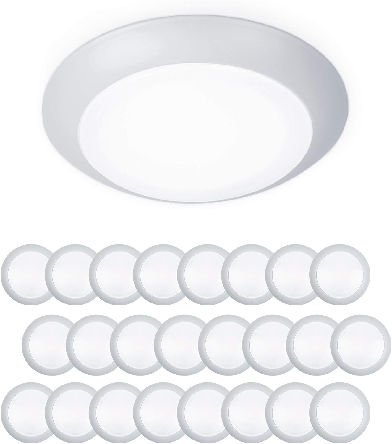 One-Day Sale: Up to 70% Off Disc 4in LED Energy Star Flush Mount & Retrofit Kit 3000K in White (Pack of 24)