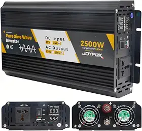 Joyfox Inversor Energia Onda Senoidal Pura 800W 1000W 2000W 2500W 4000W 12v / 24v Para 110v / 220v Usb Conversor Transformador Tensão (24v Para 220v 2500W Pico 5000w)