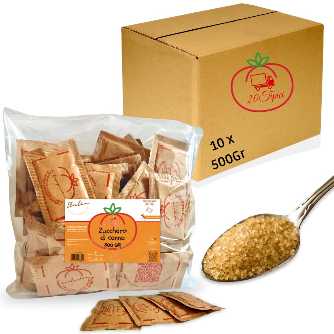 Zucchero & Proverbi 20tipici - 1000 Bustine Zucchero di Canna da 5gr con Frasi & Citazioni Italiane 5kg - Bustine Monodose 10 Conf.x 500G - Made in Italy (5KG/1000 BUSTINE, CANNA)