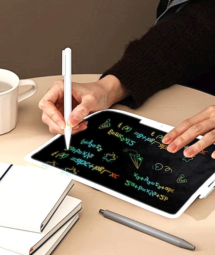 Image of Tvara 16-Inch LCD Writing Rechargeable Tablet, Color Display, Eco-Friendly, Notepad for Kids (White)