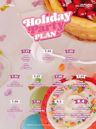 Miniatura 9 de Juego semanal de juego Holiday 4th Mini álbum E Ver CD+1p Póster+92p PhotoBook+2p PhotoCard+1p Photo Ticket+1p Pegatina+1p Foto Impresa+1p Etiqueta