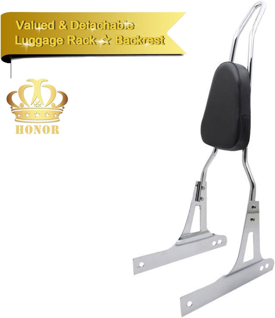Honor JD Detachable Chrome Backrest Sissy Bar Luggage Rack For Harley Davidson Dyna Fxd Fxdb Fxdc Fxdl Fxdwg Fxdse