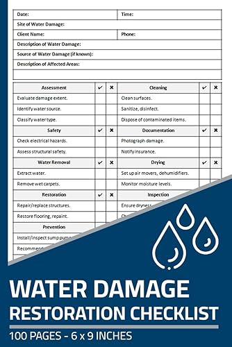 Water Damage Restoration Checklist: Water Damage Repair & Cleanup Checklist