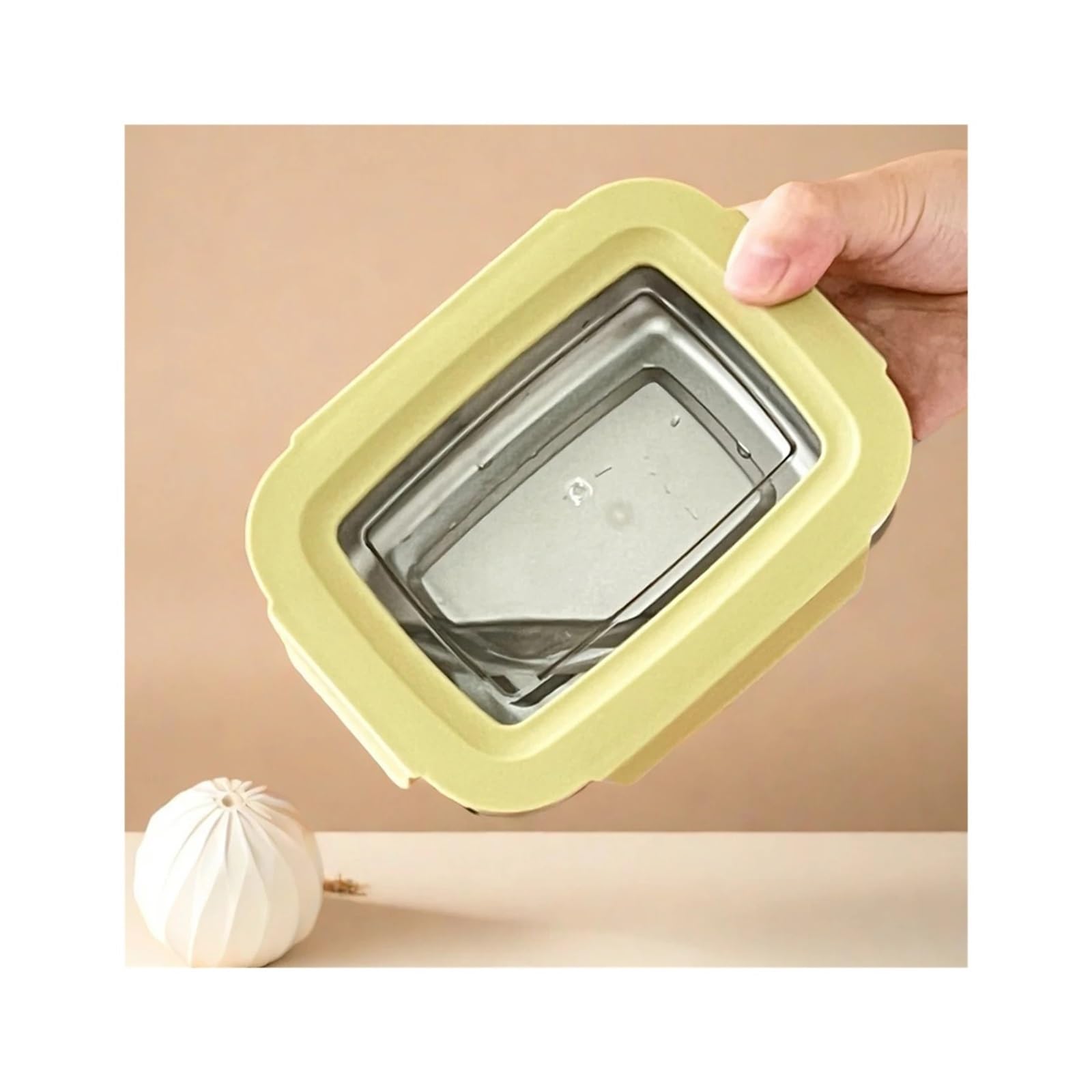 Genérico Fiambrera portátil de gran capacidad for Picnic con compartimentos individuales/dobles, contenedor acero inoxidable 304 a prueba fugas(Green 850ml)