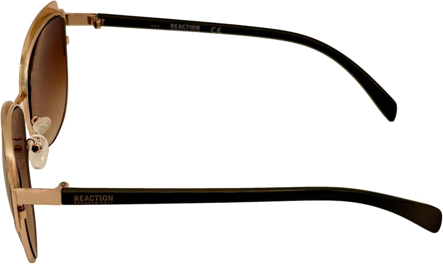 Kenneth Cole Reaction Womens Black Gold Metal Cateye Sunglass KC1352. 52F