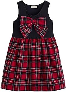 Hopscotch Checkered Bow Applique Dress for Ages (4-5 Years) Price In India
